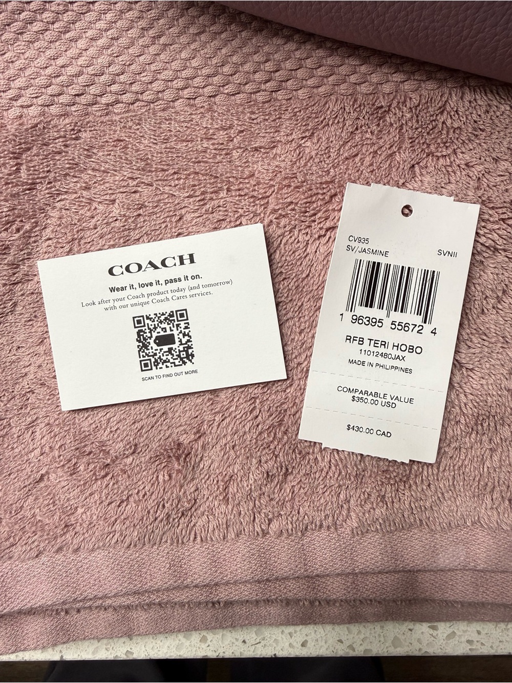 Coach Teri Hobo Leather Bag - Jasmine/Silver - Picture 5 of 6